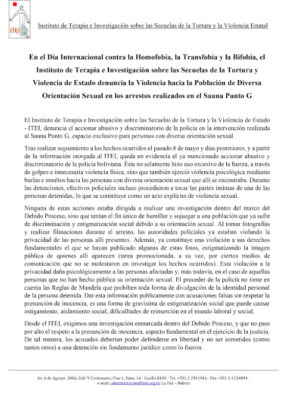 En el Día Internacional contra la Homofobia la Transfobia y la Bifobia