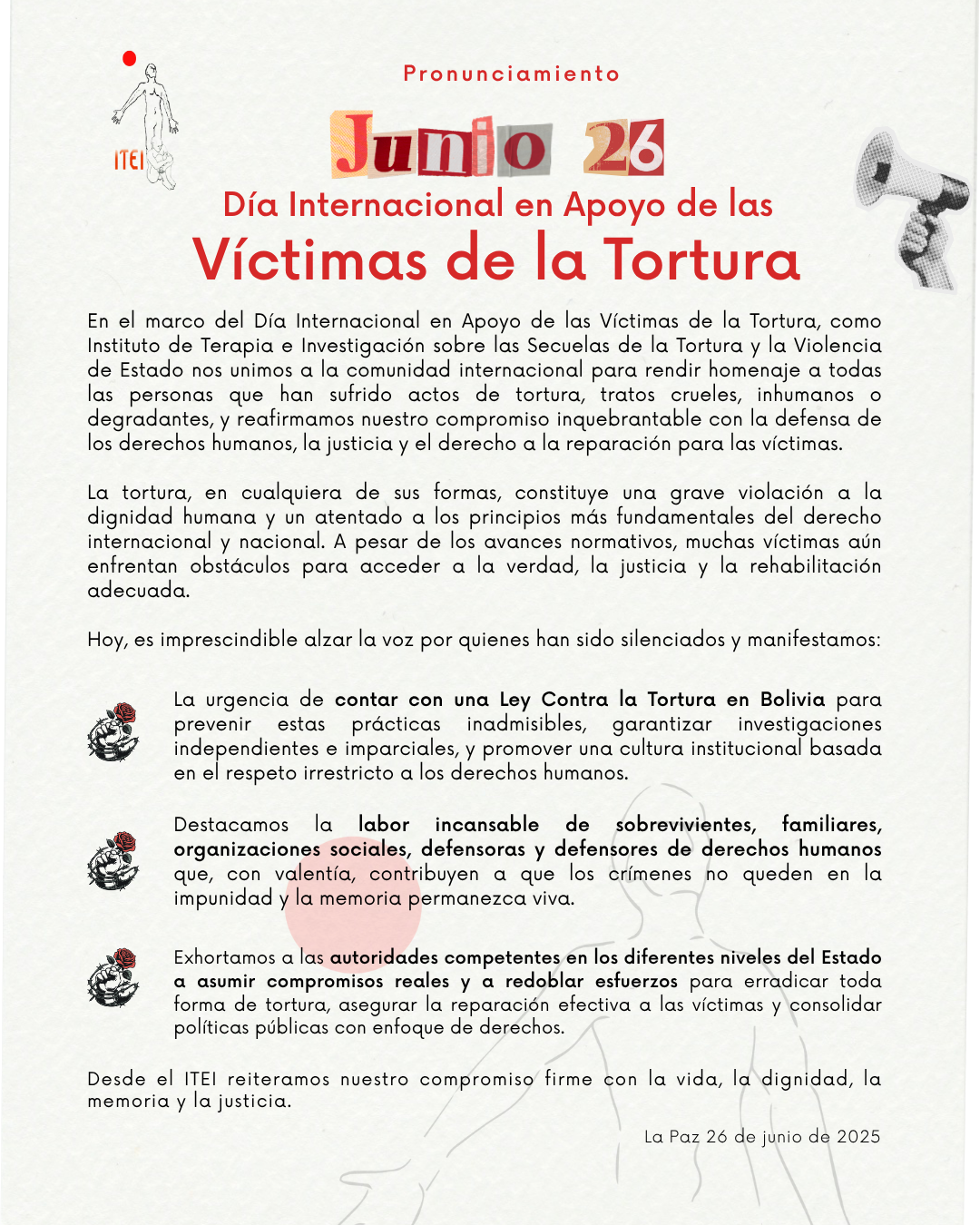 Día Internacional de Apoyo a las Víctimas de Tortura (Post de Instagram (45))